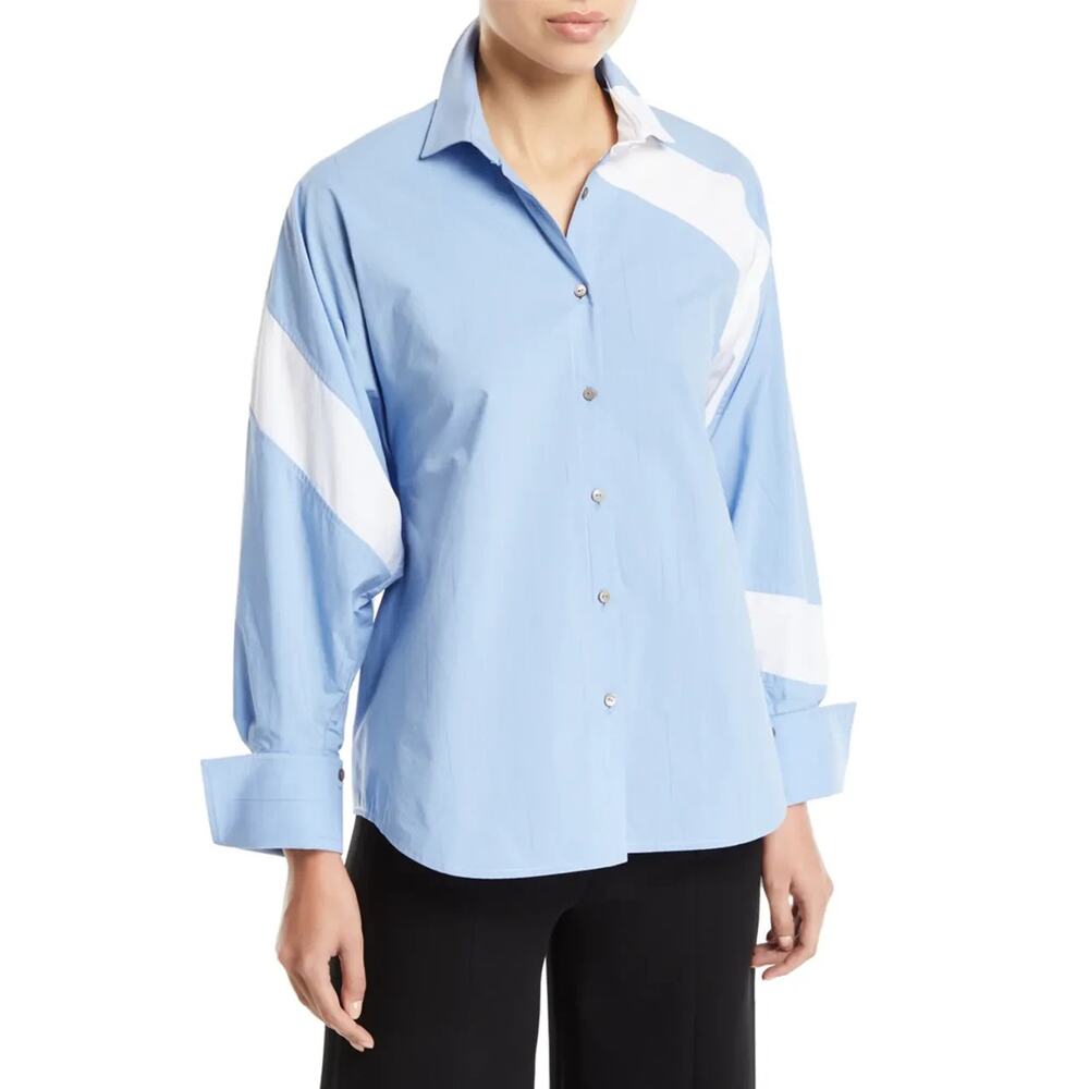 Palmer Harding Solo Striped Shirt XS Womens Blue Long Sleeve Button Down